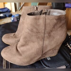 Brown Suede Ankle Boots